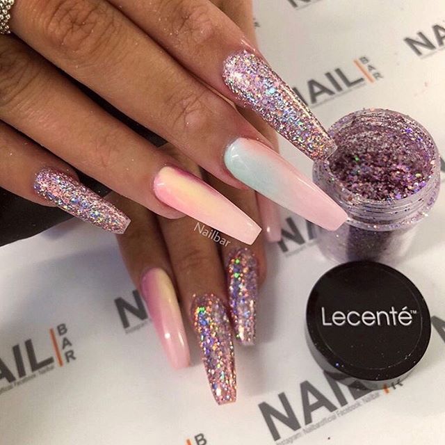 Nail Bar using Fantasy Super Holo Multi Glitz