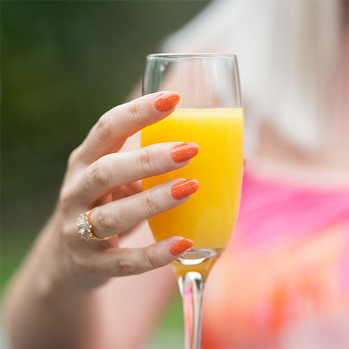 Orange Glitter Gel Polish