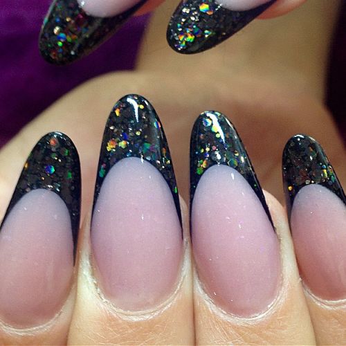 Black Gold Holographic Multi Glitz Chunky Nail Glitter