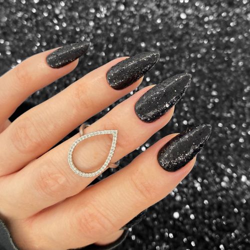 Black Multi Glitz Chunky Nail Glitter