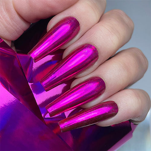 Bouquet-metallic-pink-Nail-Foil