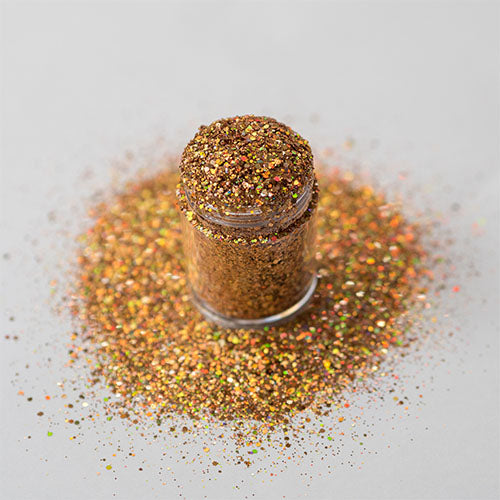 Brass Holographic Multi Glitz Chunky Nail Glitter