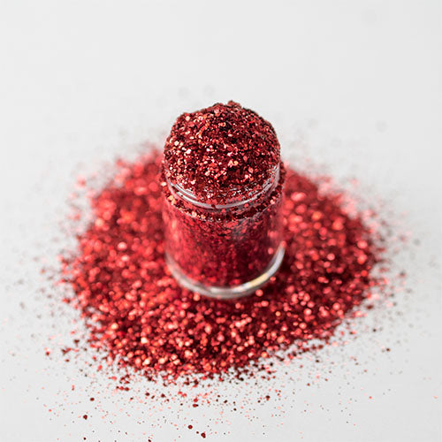 Bright Red Multi Glitz Chunky Nail Glitter