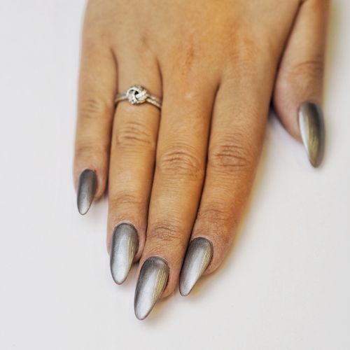 Satin Grey Nail Powder