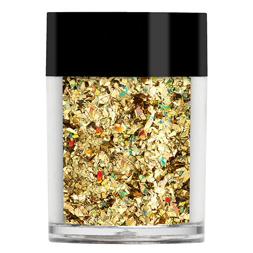 Gold Crushed Ice Holographic Nail Glitter