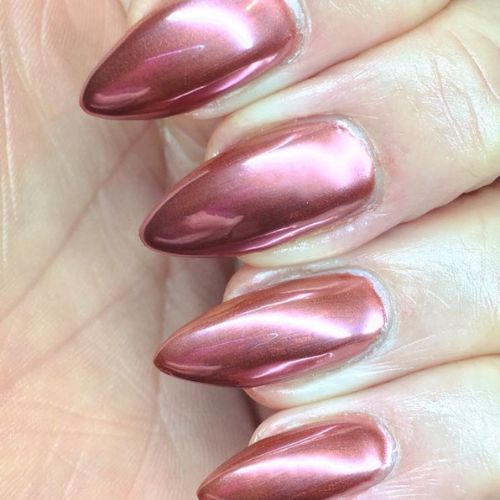 Rose Gold Chrome Nail Powder