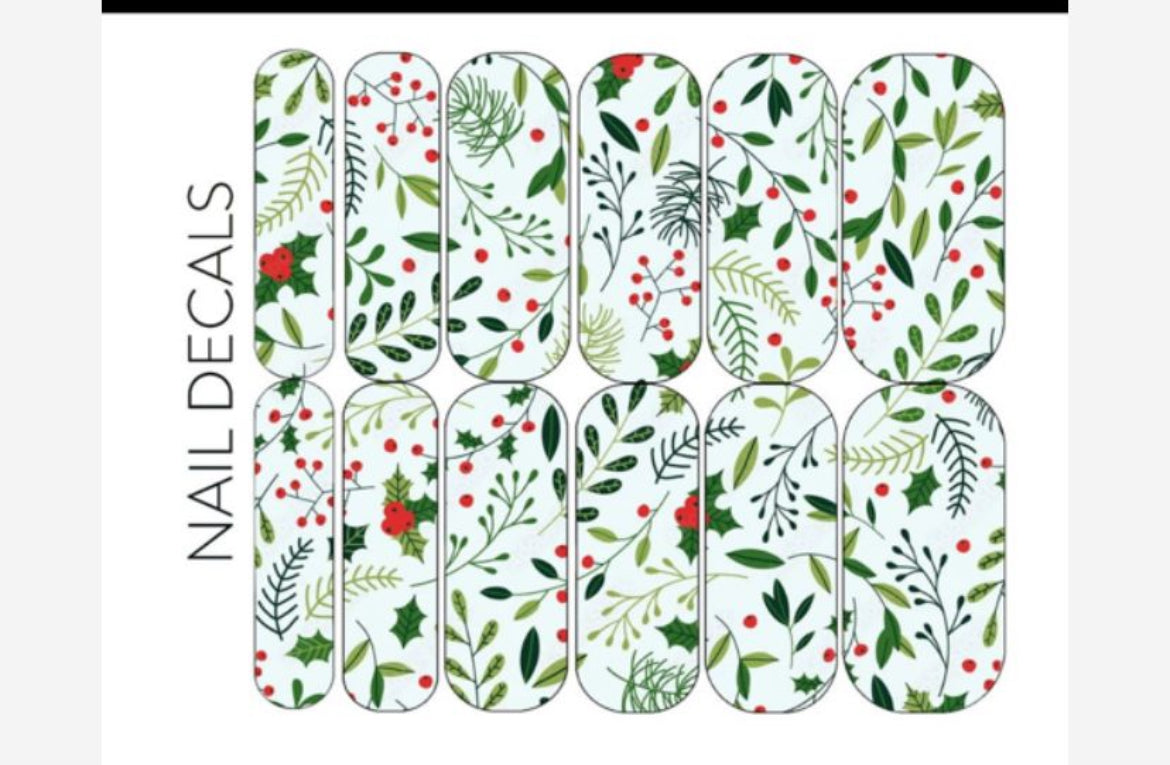 Holly Jolly Nail Decals