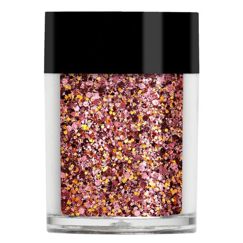 purple orange nail glitter