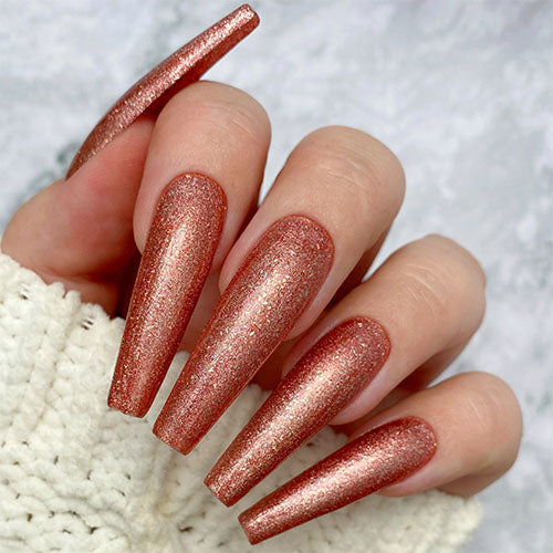 Rose Gold Glitter Gel Polish