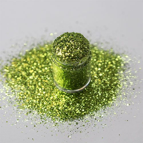 Lime Green Multi Glitz Chunky Nail Glitter