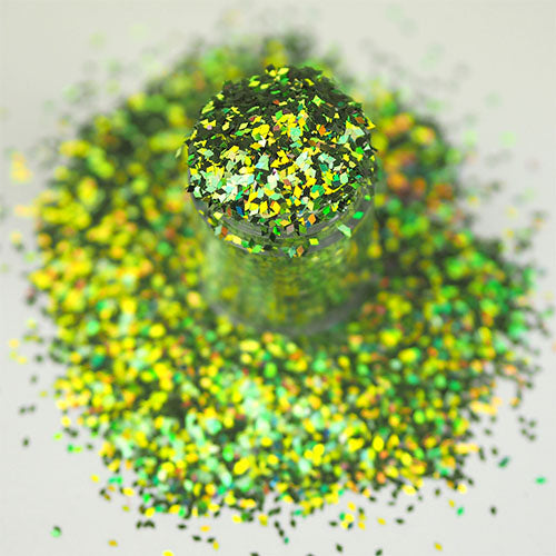 Lime Holographic Chunky Nail Glitter Diamonds
