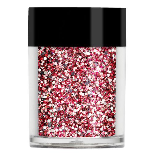pink silver nail glitter