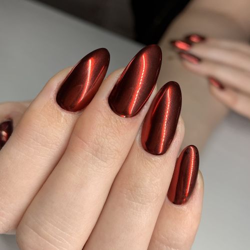 RED CHROME NAIL ART POWDER