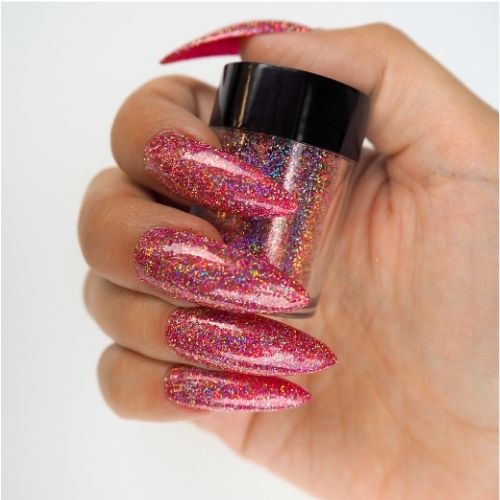 Rosé Super Holographic Nail Glitter