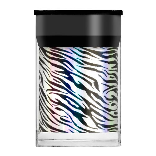 silver stripes nail foil