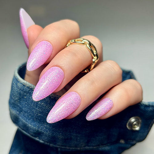 light pink glitter gel