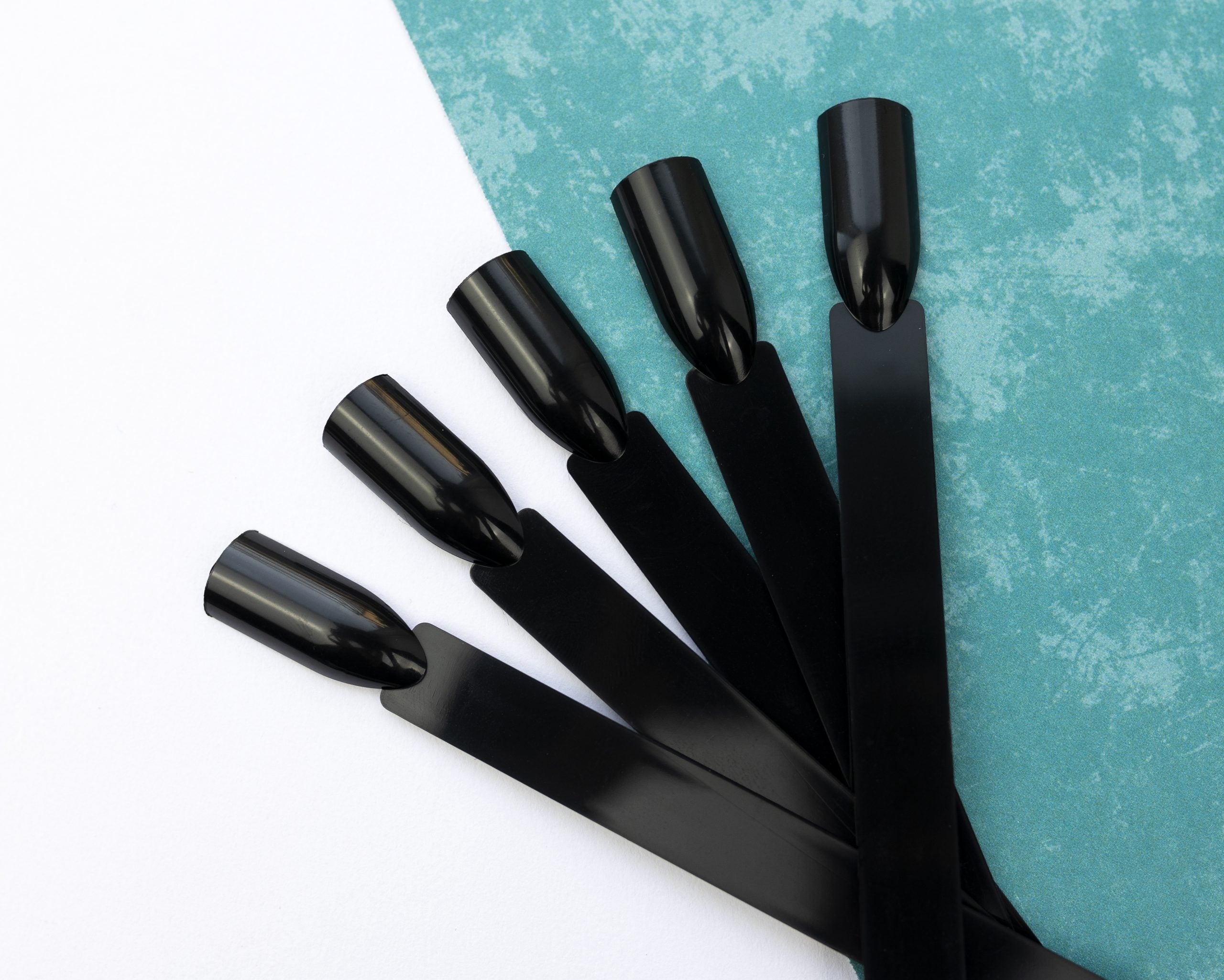 Black Square Nail Tips Display (50)