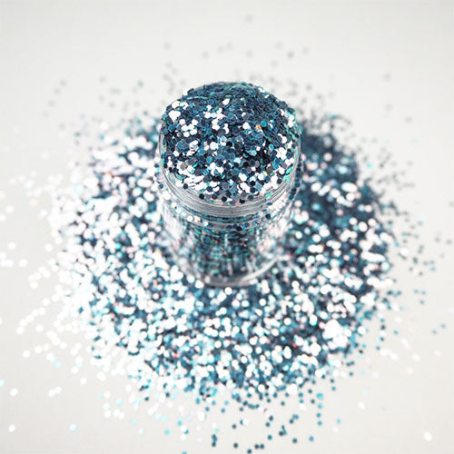 Aquamarine Chunky Nail Glitter Shapes