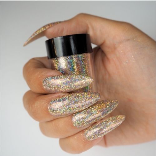 Champagne Super Holographic Nail Glitter