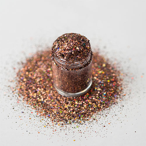 Chestnut Holographic Multi Glitz Chunky Nail Glitter