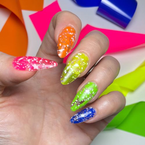 Dabbing Foils with Sculpture Nail Foil