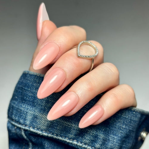 peachy pink builder gel hand asset