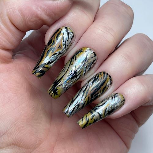 Disco Tiger Nail Foil