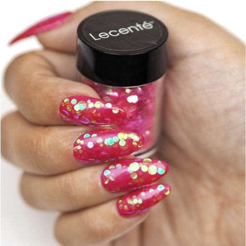 Flamingo Chunky Nail Glitter Shapes