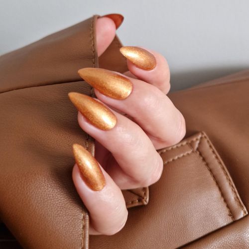 metallic bronze gel polish