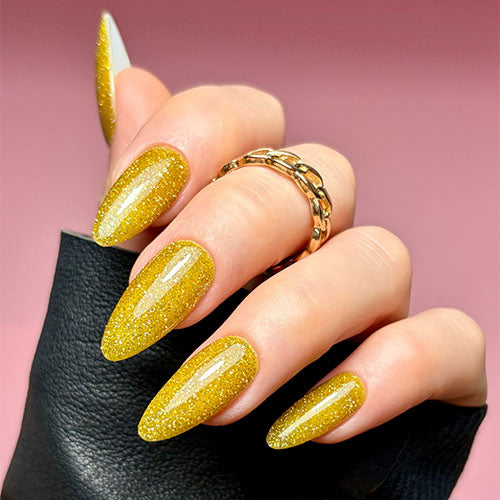 Golden Margarita Flash Glitter Gel Polish