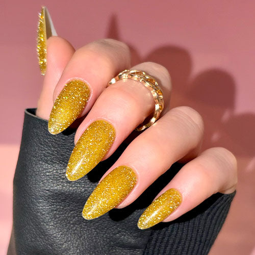 Golden Margarita Flash Glitter Gel Polish