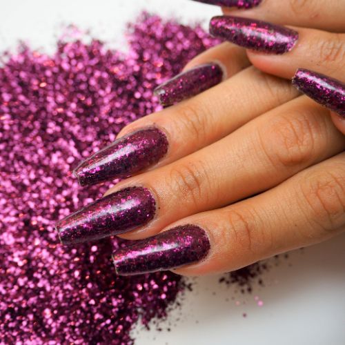 Garnet Multi Glitz Chunky Nail Glitter