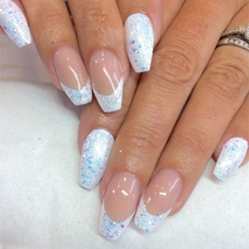 Golden White Multi Glitz Chunky Nail Glitter