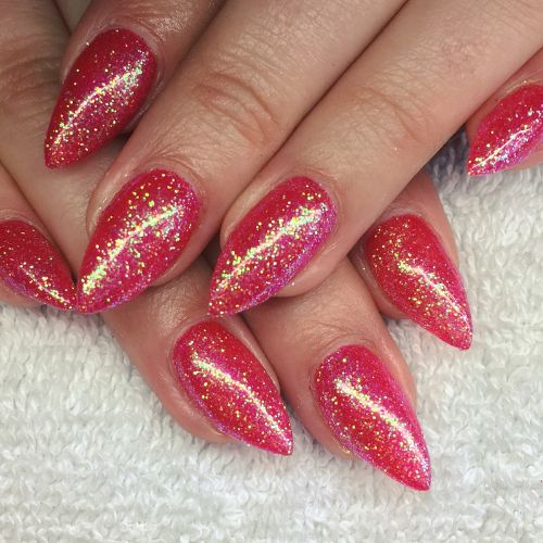 Girlfriend Pink Iridescent Nail Glitter