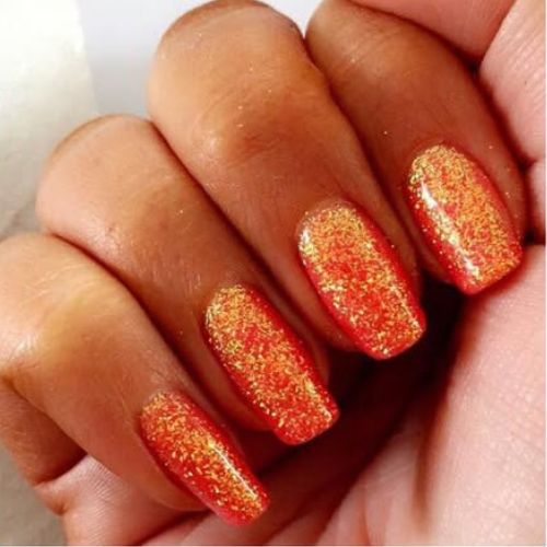 Salmon Iridescent Nail Glitter