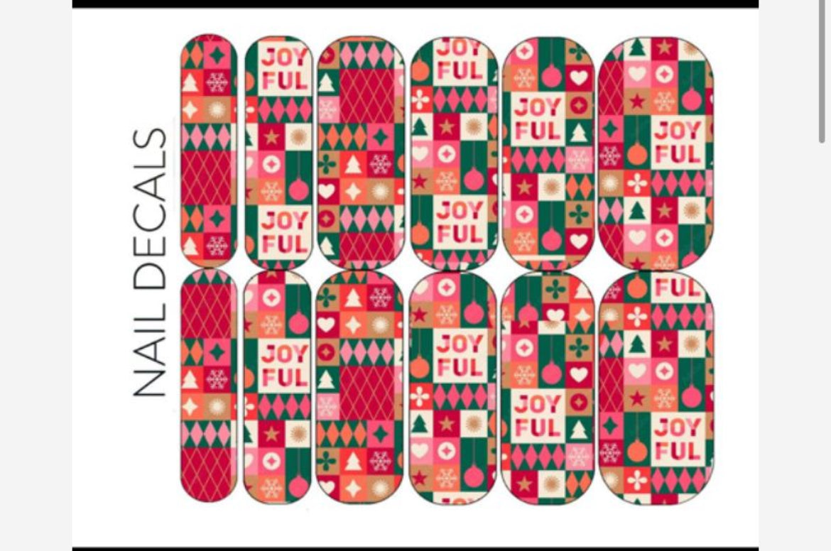 Merry & Bright Nail Decals