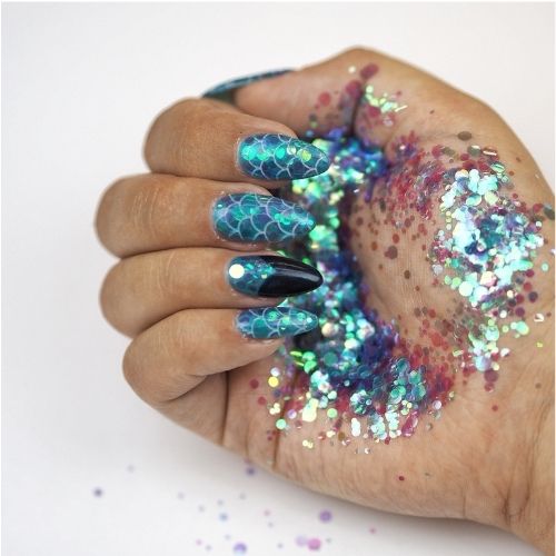 Mermaid Chunky Nail Glitter Shapes