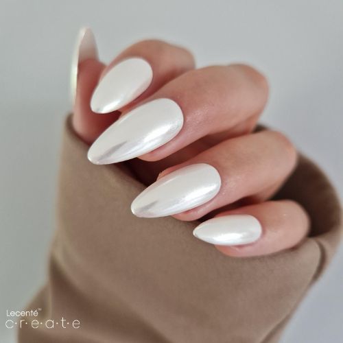 Platinum White Mirror Chrome Nail Powder