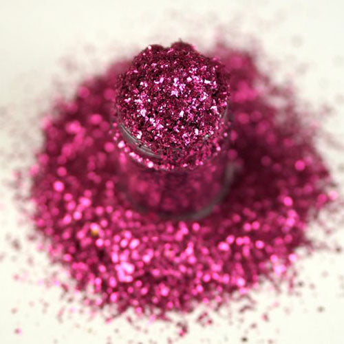 Pink Irregular Nail Glitter Shapes