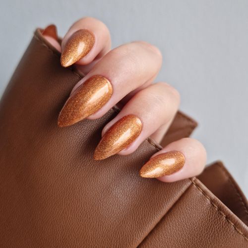 metallic copper gel polish