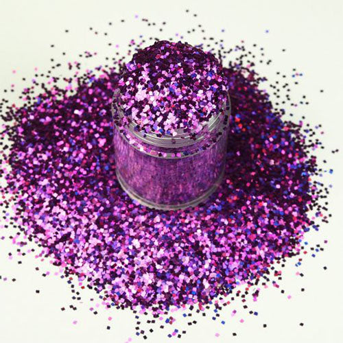 Purple Holographic Chunky Nail Glitter Squares