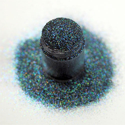 Rainbow Black Iridescent Nail Glitter