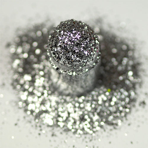 Silver Cloud Irregular Nail Glitter Shapes