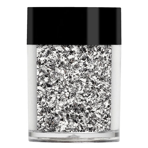 Silver Cloud Irregular Nail Glitter Shapes