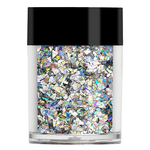 Silver Crushed Ice Holographic Nail Glitter