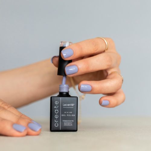 purple grey gel polish