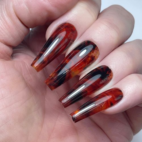 smoky brown nail foil