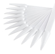 50 White Stiletto Nail Tips Display