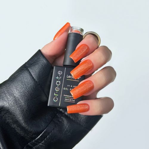 Orange Glitter Gel Polish