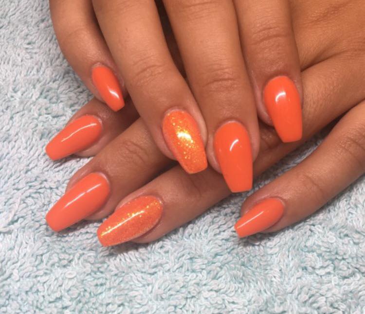 Tangerine Iridescent Nail Glitter